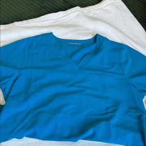 Mandala Teal Sky Blue Scrub Set